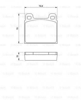 Тормозные колодки дисковые (передние) VW T2 79-85 BOSCH 0986460111 (фото 1)