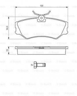 Тормозные колодки дисковые BOSCH 0986460941 (фото 1)