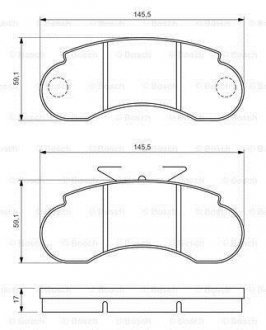 Тормозные колодки перед. DB 100 (631) 2.4D 88-96 BOSCH 0 986 460 947