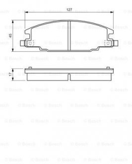 Тормозные колодки дисковые перед. Opel Frontera 2.2/2.4i/2.3TD 92-98 BOSCH 0 986 460 960