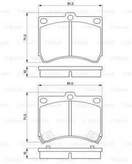 MAZDA Тормозные колодки дисковые 323 89-94 1,8 16V BOSCH 0986460974