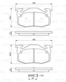 Колодки тормозные Renault Clio BOSCH 0986461149