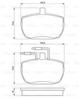 Тормозные колодки дисковые BOSCH 0986467590 (фото 1)