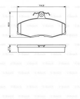 Гальмівні колодки дискові BOSCH 0986468613 (фото 1)