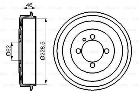 Тормозной барабан BMW E30 BOSCH 0986477039