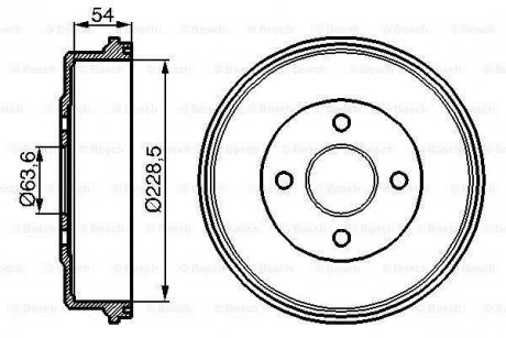 Тормозной барабан FORD Mondeo BOSCH 0986477051