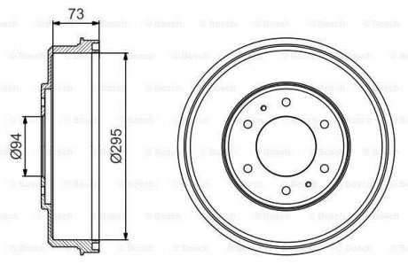 Гальмівний барабан BOSCH 0986477232 (фото 1)