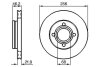 Диск тормозной перед. (вентил.) AUDI 80 86-91, 100 -90 (256*22) BOSCH 0986478018 (фото 5)