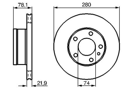 Тормозной диск BOSCH 0986478041 (фото 1)