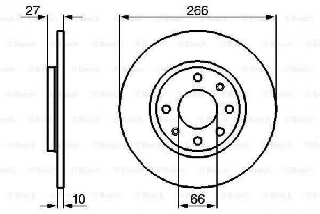 CITROEN Диск тормозной BX 81-, PEUGEOT 405 87- BOSCH 0986478090