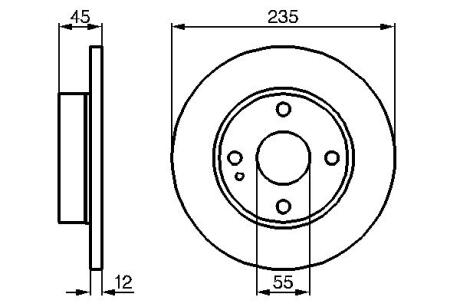 Тормозной диск BOSCH 0986478252