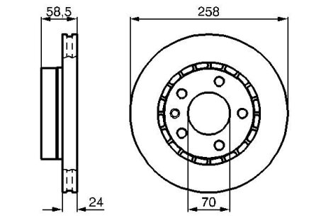 Диск тормозной BOSCH 0986478265