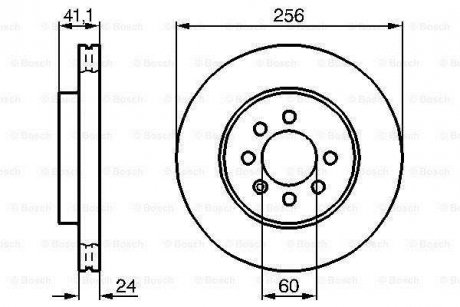 DAEWOO Диск тормозной передний NUBIRA 1.6,2.0 16V 97- BOSCH 0986478286