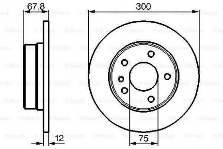 BMW Диск тормозной 7 E32 86-92 задн. BOSCH 0986478322