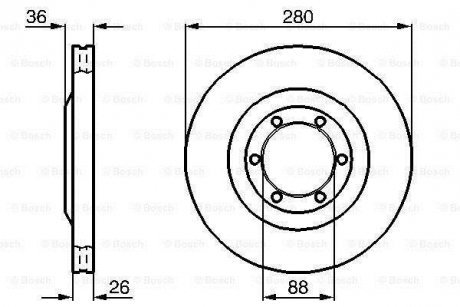 Тормозной диск BOSCH 0986478437 (фото 1)