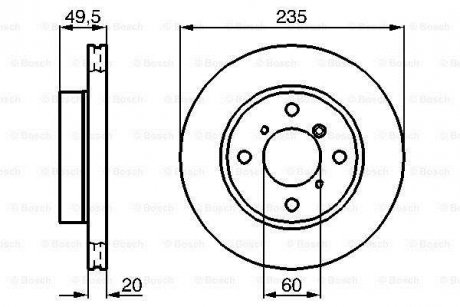 Диск тормозной SUZUKI BOSCH 0986478450