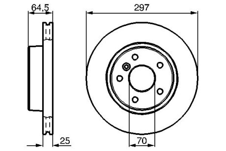 Диск тормозной пер. Range Rover BOSCH 0986478483