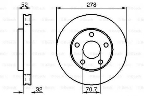 OPEL Диск тормозной передний SINTRA 97 BOSCH 0986478486