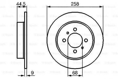 Диск тормозной задний NISSAN ALMERA BOSCH 0986478836