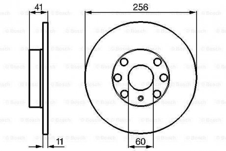 Диск тормозной передний OPEL Astra BOSCH 0986478880