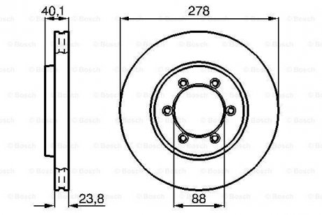 Тормозной диск BOSCH 0986478967 (фото 1)