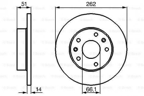 Диск тормозной BOSCH 0986478991 (фото 1)