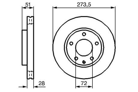 MAZDA Диск тормозной передний XEDOS 2.0-2.5I 94- BOSCH 0986479016