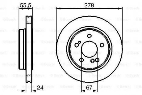 DB Тормозной диск задн.W124/203/210 3.6/4.2 BOSCH 0986479133