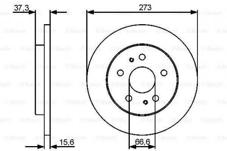 Диск торм. пер. DAIHATSU Terios -05 BOSCH 0986479432