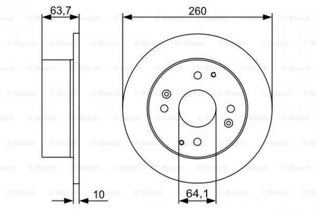 Диск тормозной BOSCH 0986479504