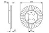 Диск торм. передн. вентил. (256*20) VW Golf,PassatSEAT BOSCH 0986479853 (фото 1)