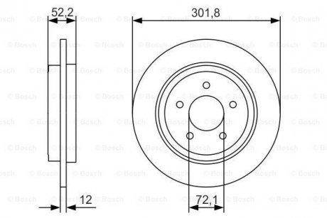 Диск торм. задн. FORD MAVERICK 04- BOSCH 0986479A53