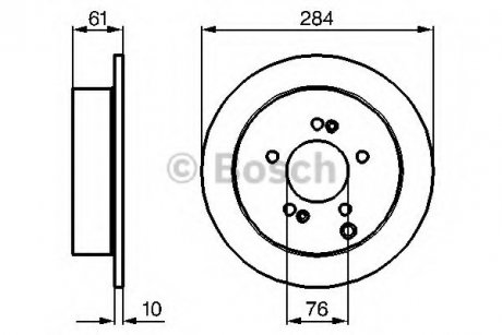 Тормозной диск BOSCH 0986479C61 (фото 1)