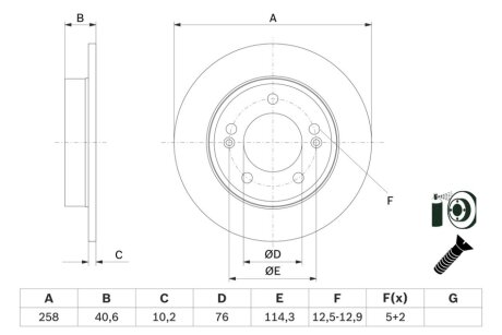 Тормозной диск BOSCH 0986479E68