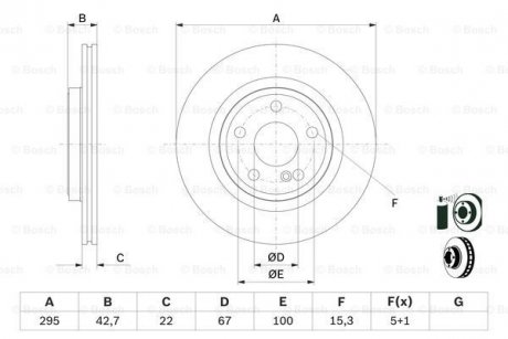 Диск тормозной BOSCH 0 986 479 F75