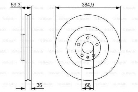 Диск торм. пер. AUDI A8 -10 BOSCH 0986479R30