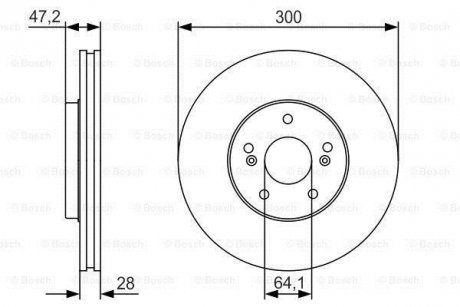 Диск гальмівний BOSCH 0986479R47