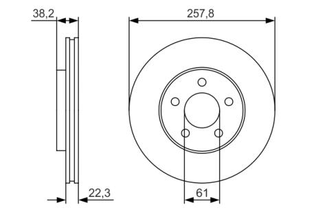 CHRYSLER Тормозной диск передн.Neon 94- BOSCH 0986479R56