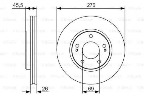 Диск тормозной BOSCH 0986479S00 (фото 1)