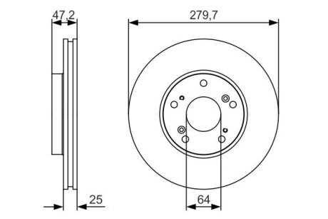 Диск тормозной BOSCH 0 986 479 S82 (фото 1)