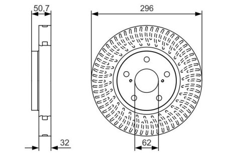 Диск тормозной BOSCH 0 986 479 T37 (фото 1)