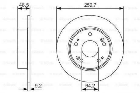 Тормозной диск BOSCH 0986479T81