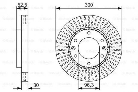 HYUNDAI Тормозной диск передн.H-1,Starex 06- BOSCH 0986479T88