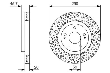 Тормозной диск BOSCH 0986479U80 (фото 1)