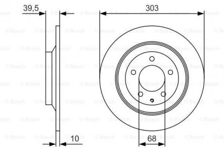 MAZDA Тормозной диск задн.CX-5 11- BOSCH 0986479V04