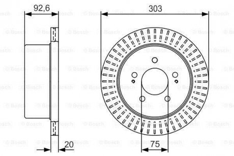 HYUNDAI Тормозной диск задн.H-1 02- BOSCH 0986479V26