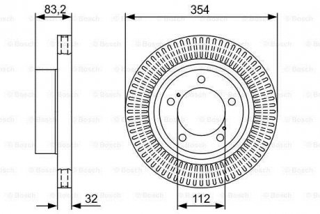 TOYOTA Диск тормозной передний LandCruiser 200 4.7 08- BOSCH 0986479V50