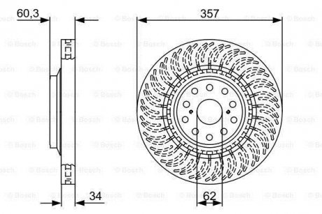 Диск гальмівний BOSCH 0 986 479 V74