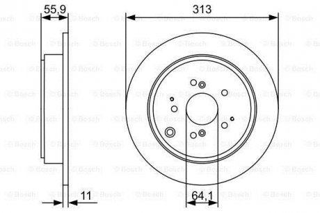 Диск тормозной BOSCH 0 986 479 W23