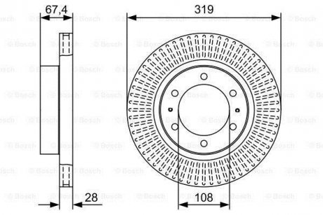 Диск гальмівний BOSCH 0986479W47